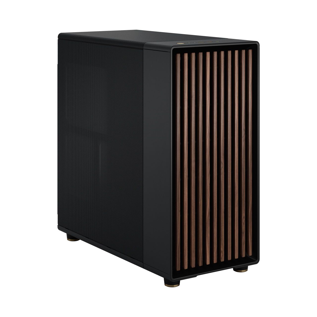 Fractal North XL Quiet Mid Tower, EATX, front 1x USB-C 3.2 Gen 2x2 / 2x USB-A 3.0, Headphone Out, Mic In, <strong>Black with Mesh Side Panel</strong>