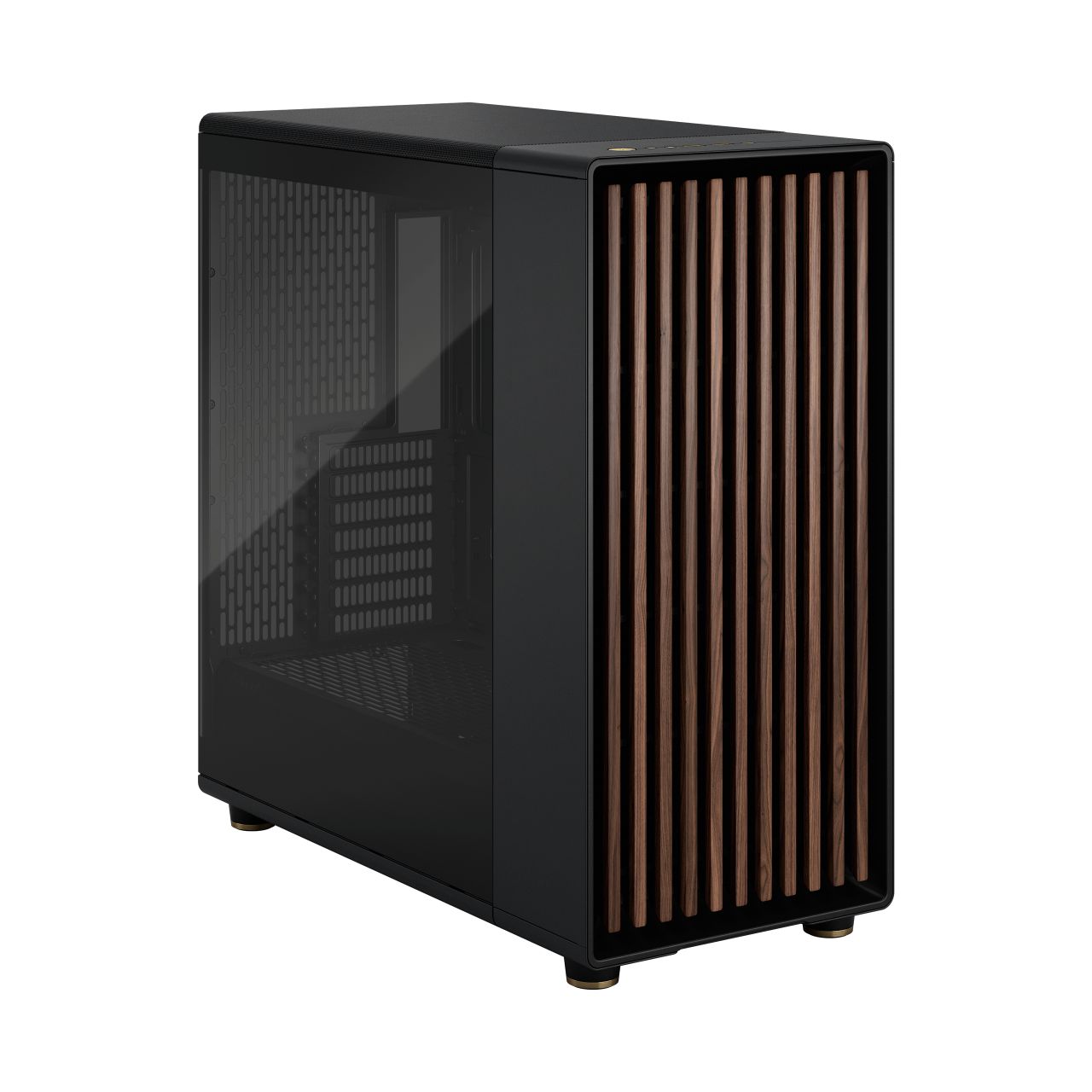 Fractal North XL Quiet Mid Tower, EATX, front 1x USB-C 3.2 Gen 2x2 / 2x USB-A 3.0, Headphone Out, Mic In, <strong>Black with Glass Side Panel</strong>